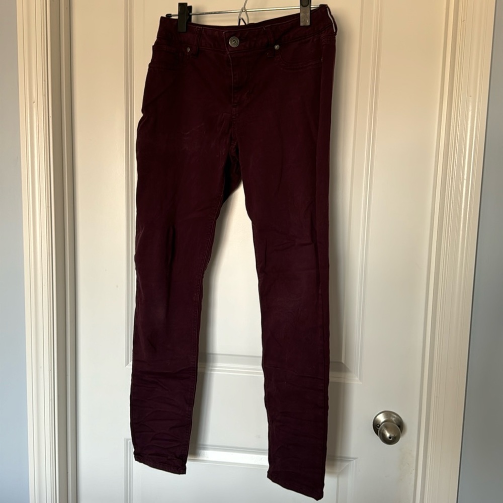 Maroon jeans